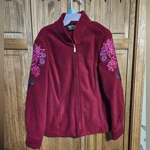 Vintage Bob Mackie Wearable Art Fleece Jacket